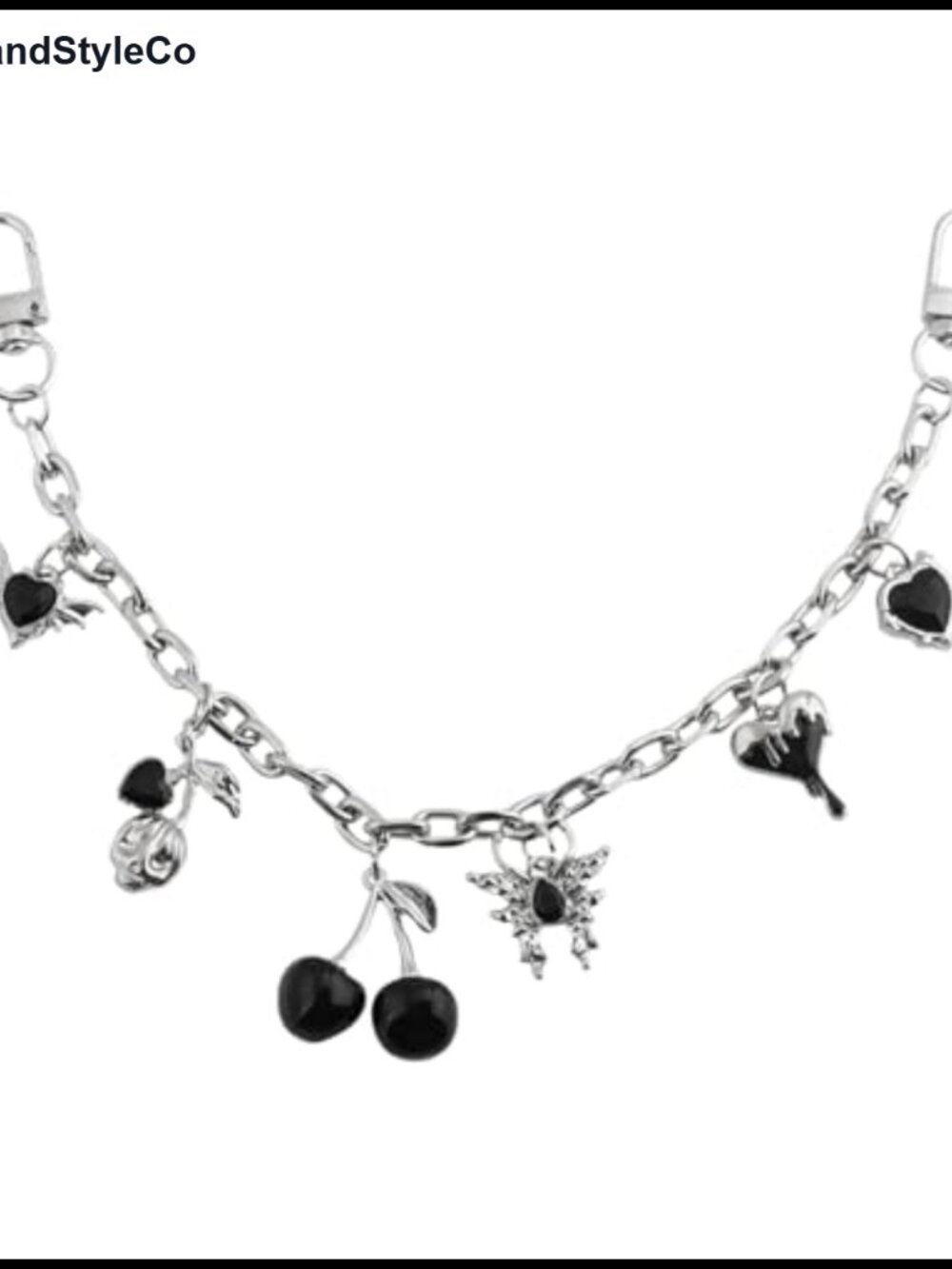 Goth Metal Bag Charm Chain Purse Handbag Accessory Keychain
